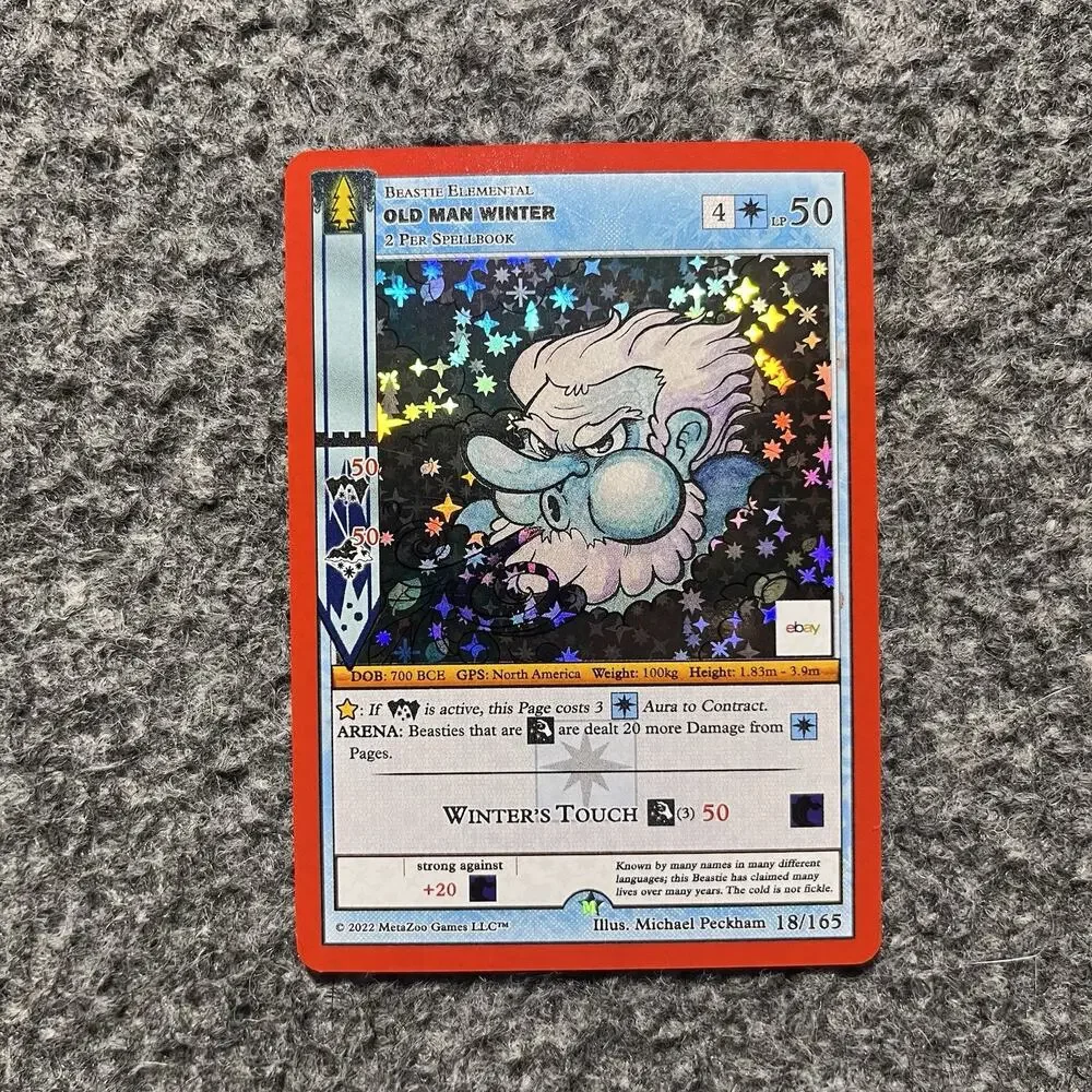 MetaZoo x Ebay Old Man Winter Wilderness Full Holo Foil Card 18/165 NM